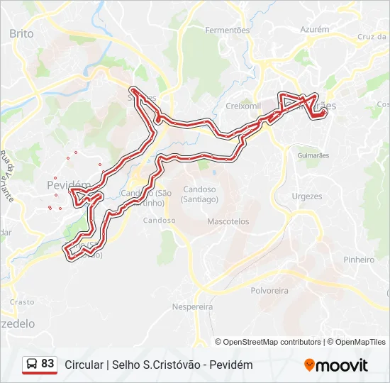 83 Bus Line Map