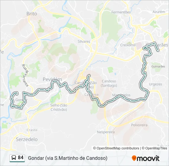 84 Bus Line Map