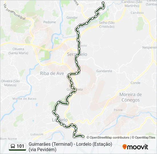 101 Bus Line Map