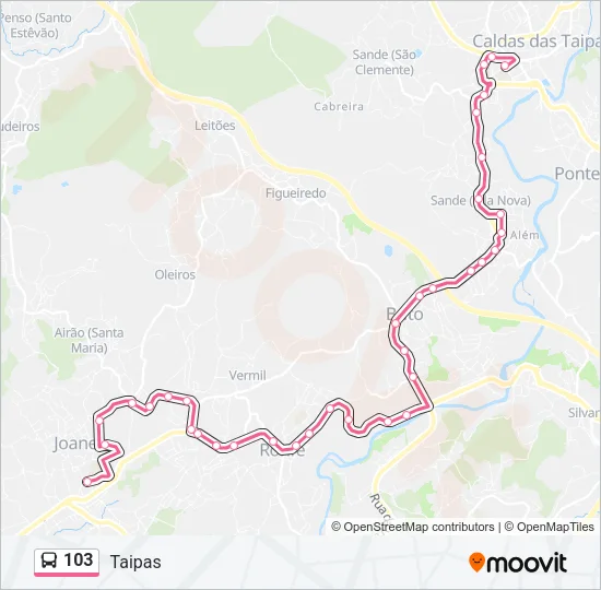 103 Bus Line Map