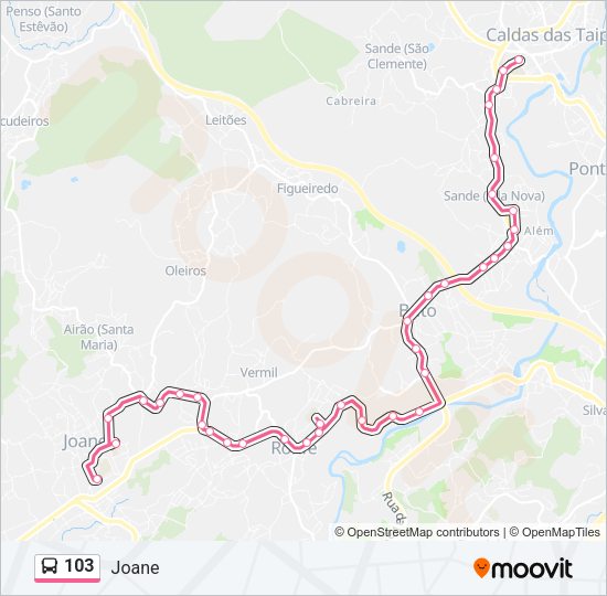 103 Bus Line Map