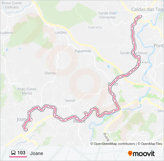 103 Bus Line Map