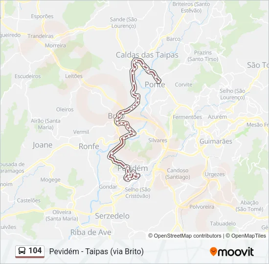 104 Bus Line Map