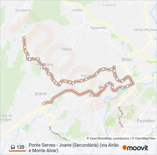 120 Bus Line Map