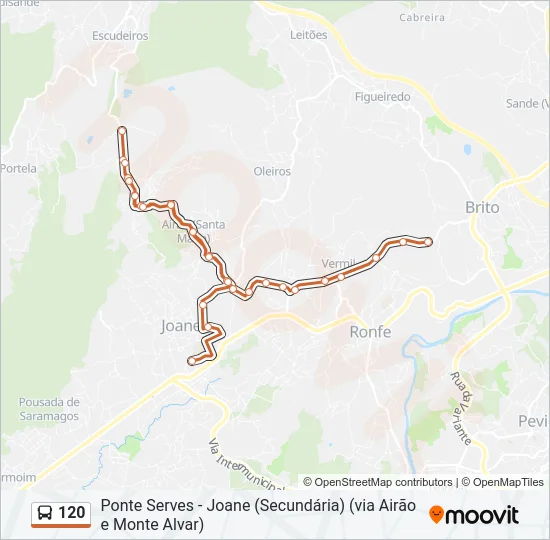 120 Bus Line Map