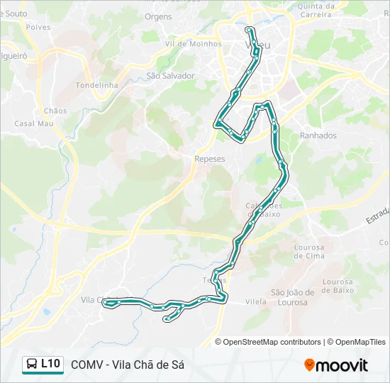 L10 Bus Line Map