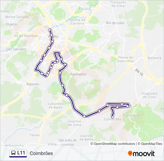 L11 Bus Line Map