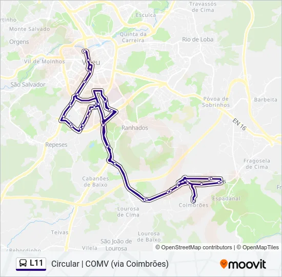 L11 Bus Line Map