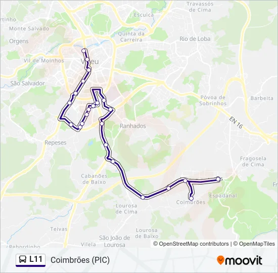 L11 Bus Line Map