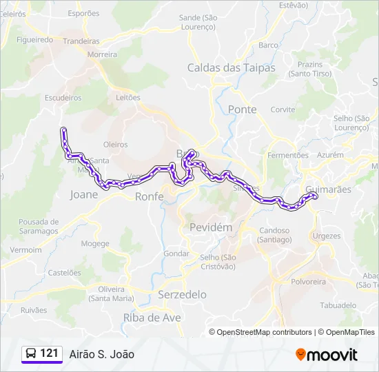 121 Bus Line Map