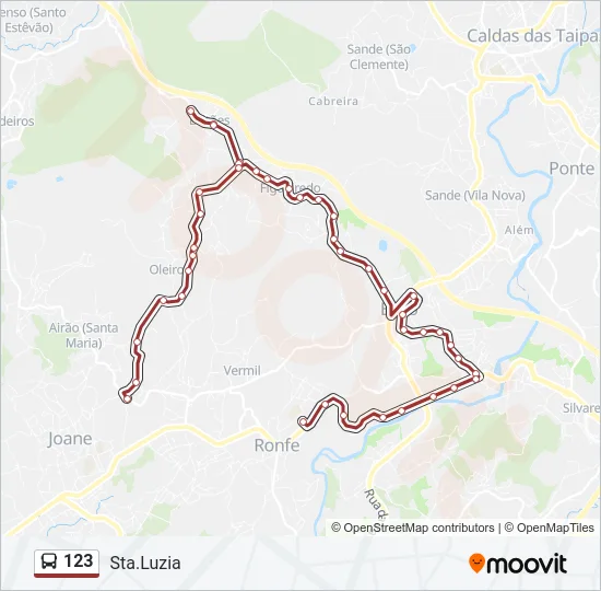 123 Bus Line Map