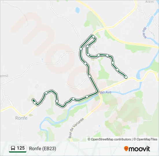 125 Bus Line Map