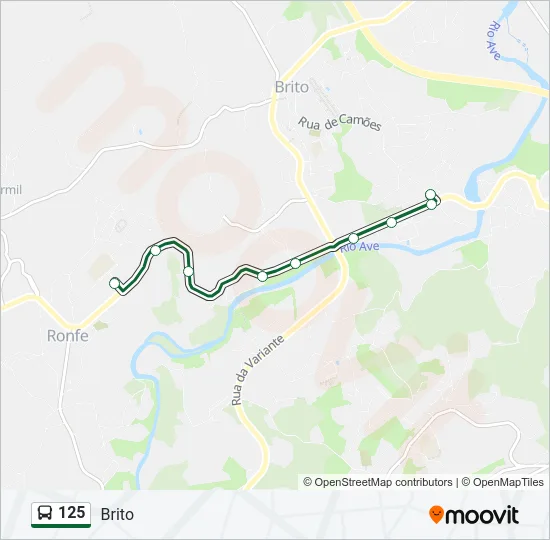 125 Bus Line Map