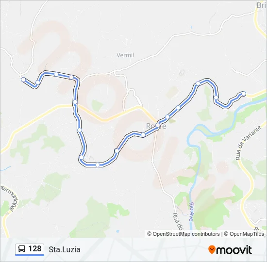 128 Bus Line Map