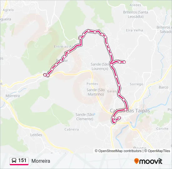 151 Bus Line Map