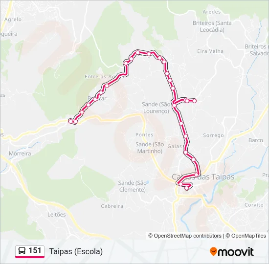 151 Bus Line Map