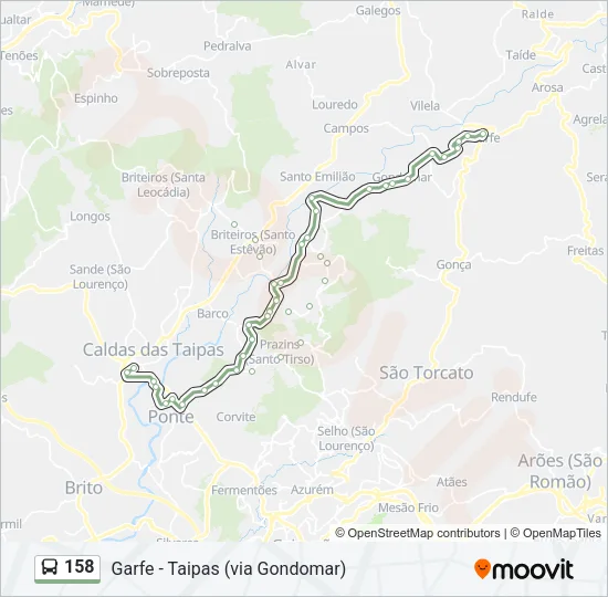 158 Bus Line Map