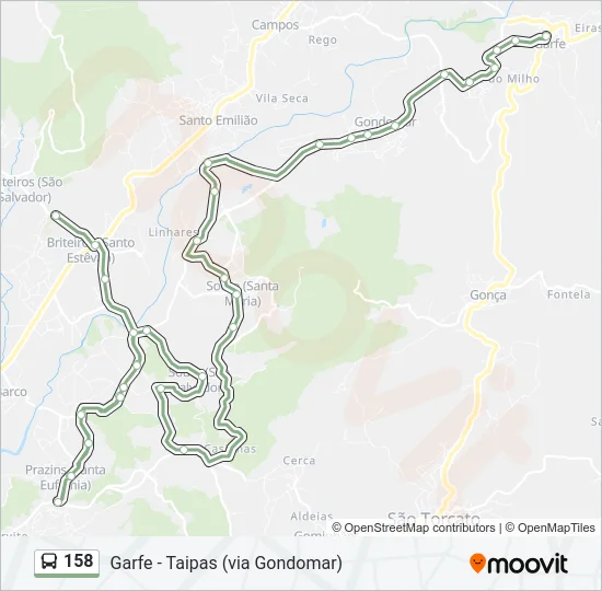 158 Bus Line Map