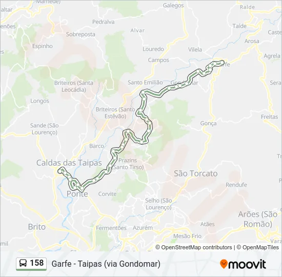 158 Bus Line Map