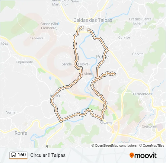 160 Bus Line Map