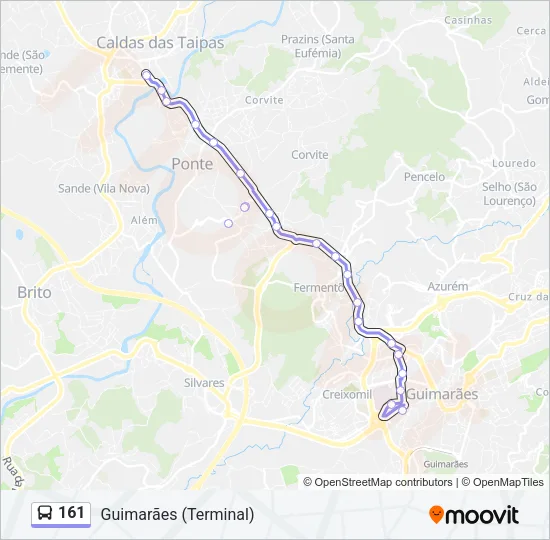161 Bus Line Map