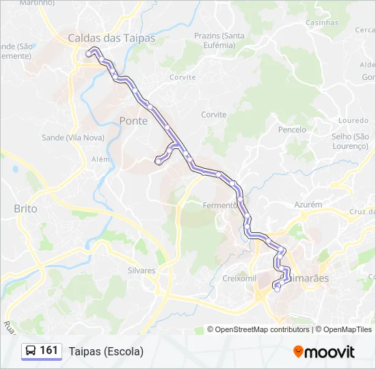 161 Bus Line Map