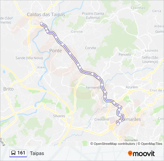 161 Bus Line Map