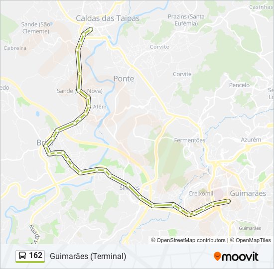 162 bus Line Map