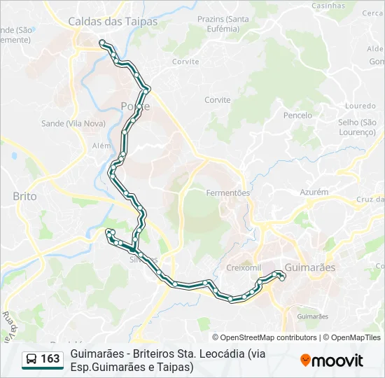 163 Bus Line Map