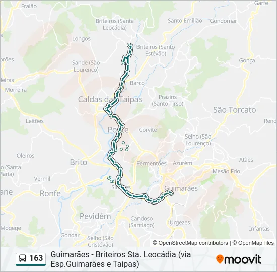 163 Bus Line Map