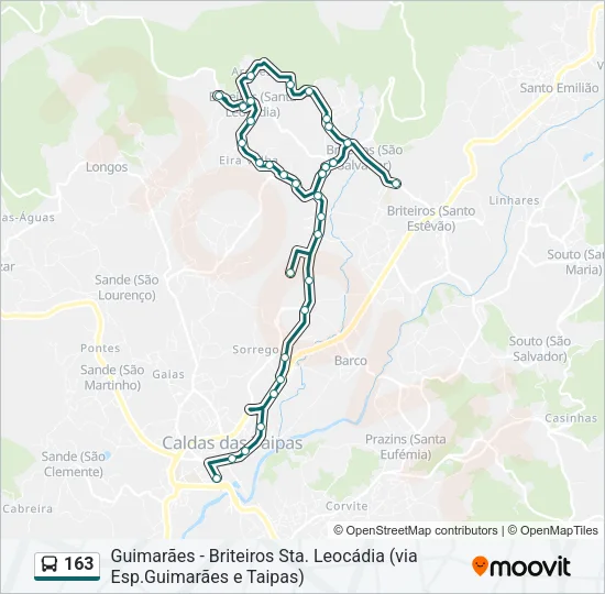 163 Bus Line Map