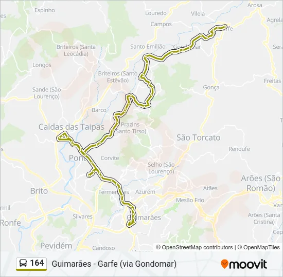 164 Bus Line Map