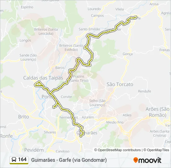 164 Bus Line Map