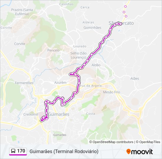 170 Bus Line Map