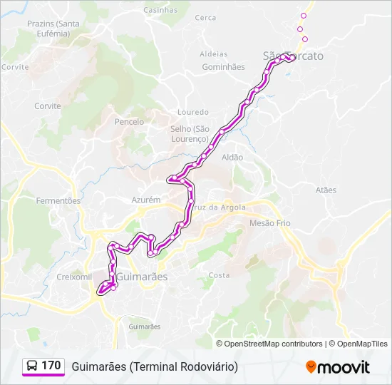 170 Bus Line Map