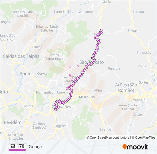 170 Bus Line Map