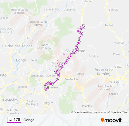 170 Bus Line Map