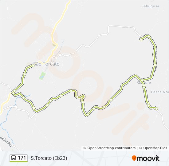 171 bus Line Map