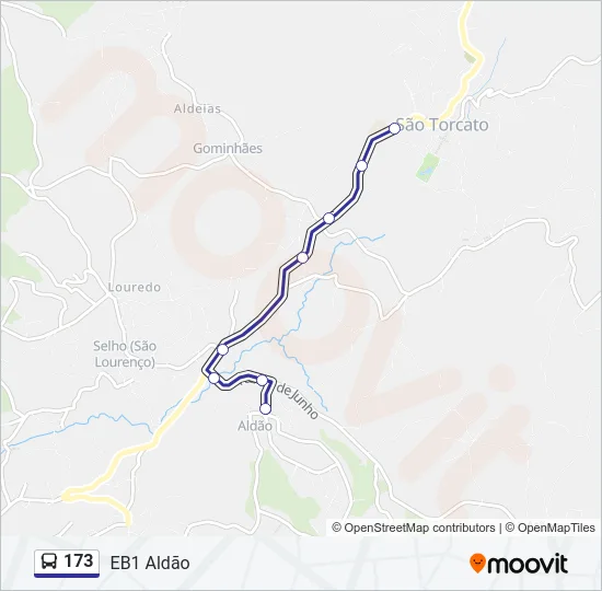 173 Bus Line Map