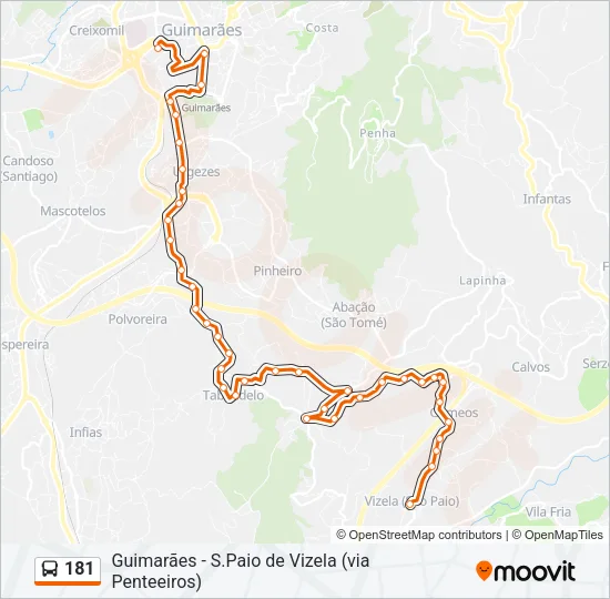 181 Bus Line Map