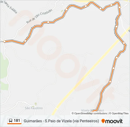 181 Bus Line Map