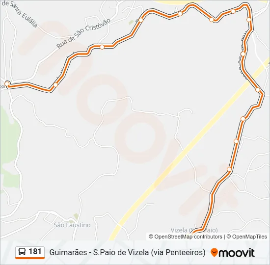 181 Bus Line Map