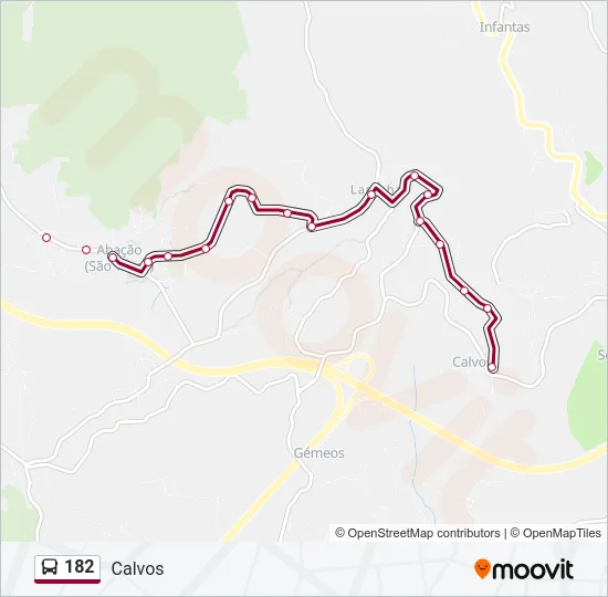 182 Bus Line Map