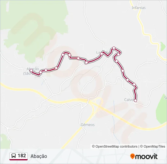 182 Bus Line Map