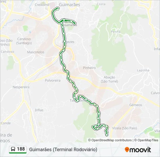 188 Bus Line Map