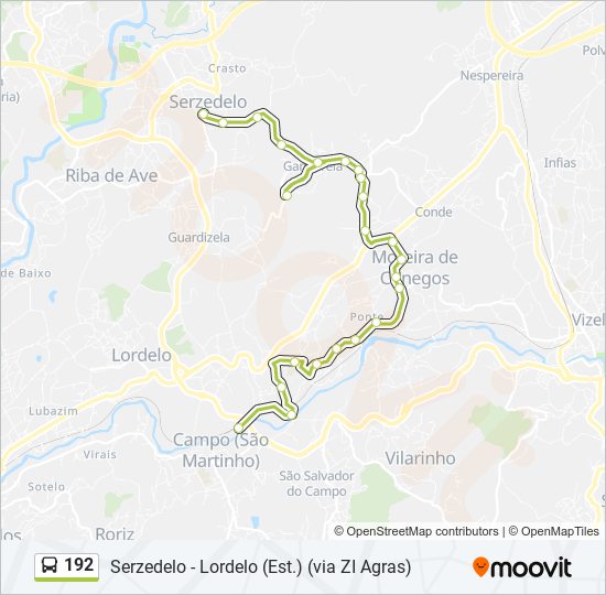 192 Route: Schedules, Stops & Maps - Lordelo (Estação) (Updated)