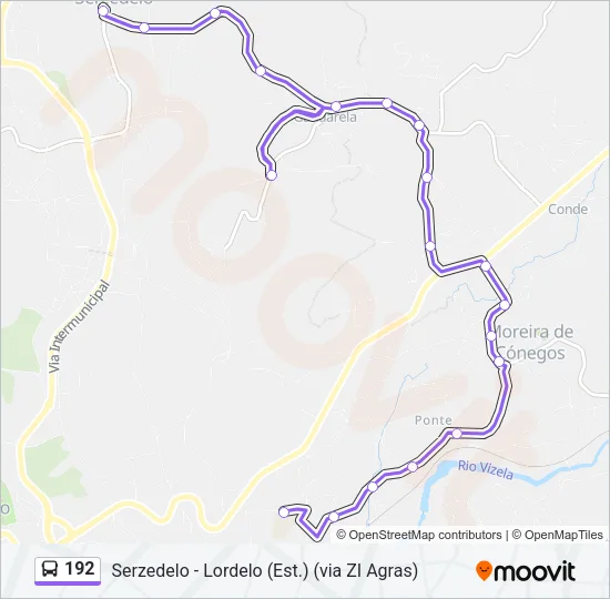192 Bus Line Map