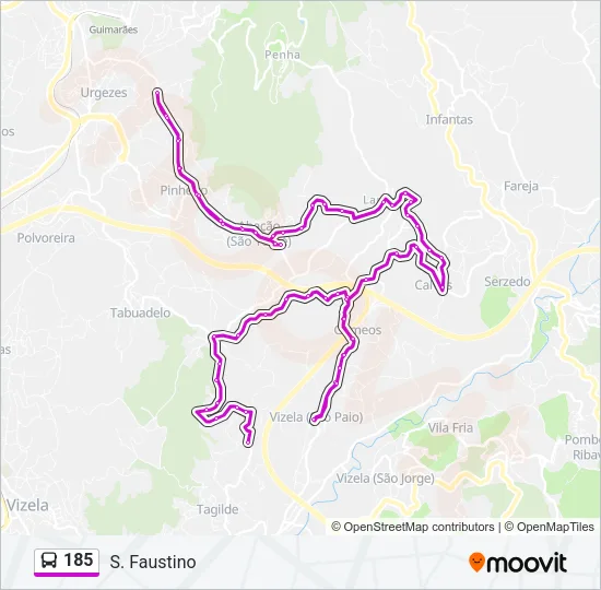 185 Bus Line Map
