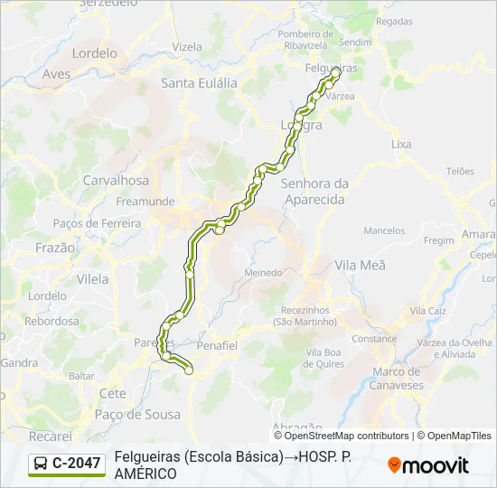 C-2047 Bus Line Map