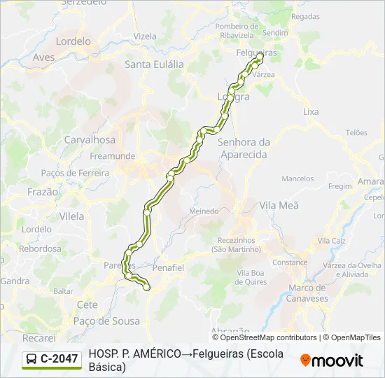 C-2047 Bus Line Map